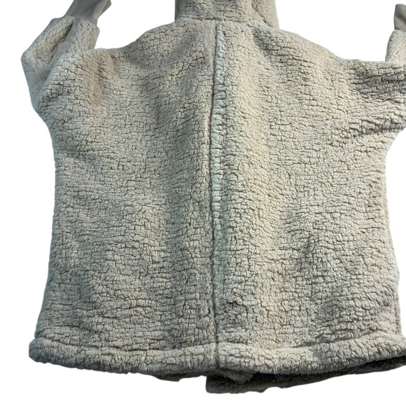 CHICME Cozy Fleece Teddy Coat Hooded Beige Button Front Oversized Women M - Picture 9 of 14